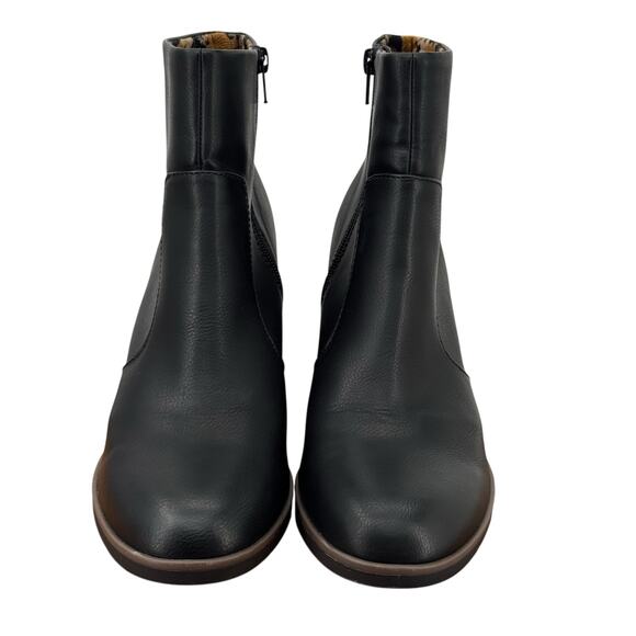 Kork-Ease Korks Destiny Block Heel Vegan Bootie SZ 8.5 Women's Black Business - Picture 3 of 10